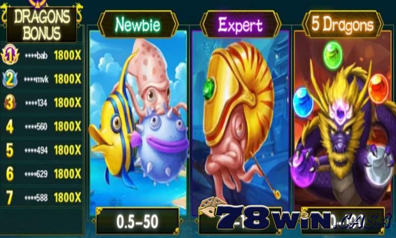 Luật chơi Five Dragon Fishing